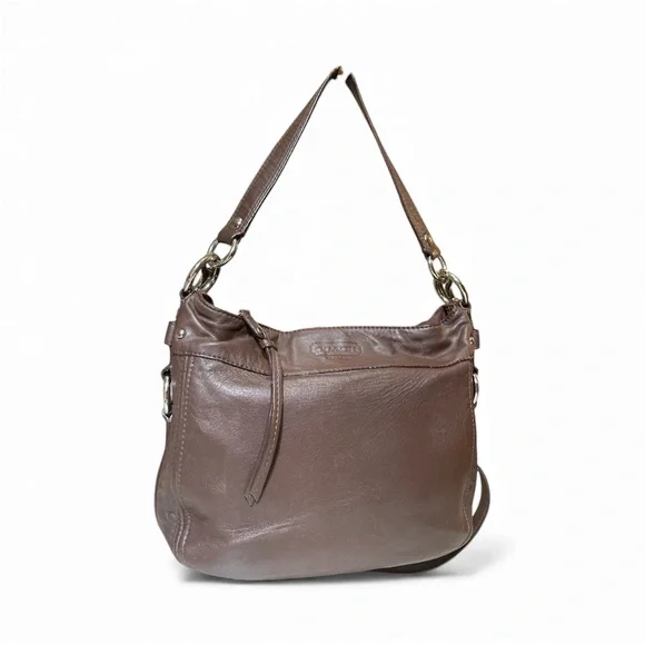‼️SPRING SALE Coach Chocolate 🍫 Brown Leather Zoe Hobo Shoulder Bag - Picture 6 of 17